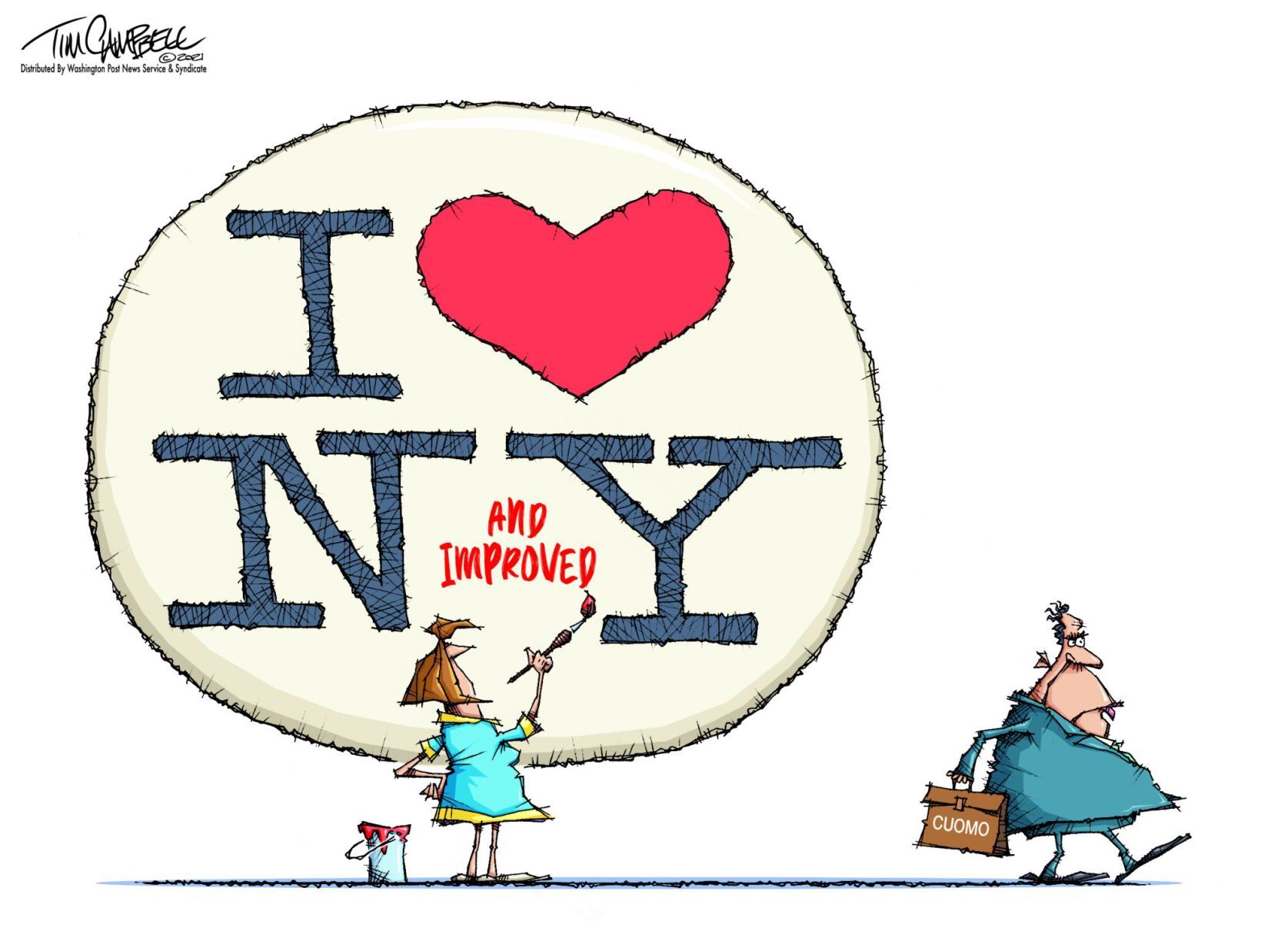 Tim Campbell cartoon